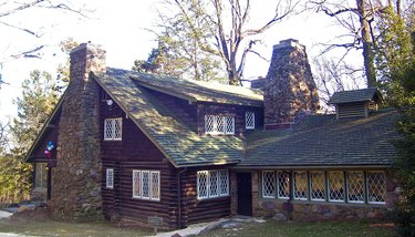photograph of the exterior of the main house at Craftsman Farms