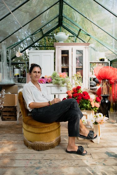 Manuela Sosa in her greenhouse