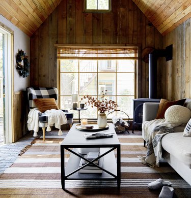 Plaid Couches in this Cozy Living Room (Interior Design by