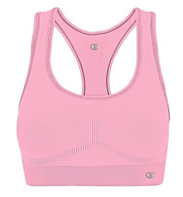 Pink racerback bra.