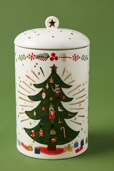 cookie jar with christmas tree