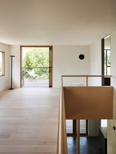 hallway with wood floors