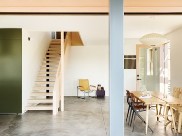 open concept kitchen and dining room