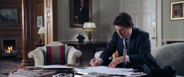 the prime minister writing, still frame from love actually