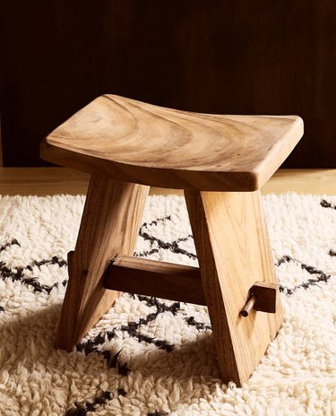 zara home wooden stool