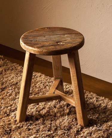 zara home wooden stool