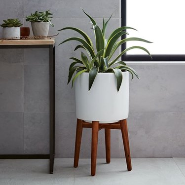 midcentury modern standing planter
