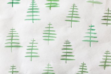 Hand-painted wrapping paper