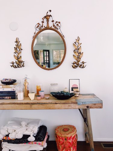 SF Girl by Bay Victoria Smith home tour with rustic console table