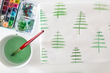 Hand-painted wrapping paper