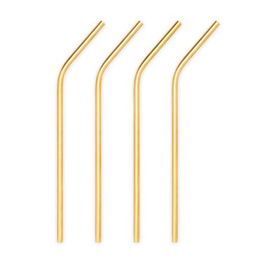 Viski Gold Stainless Steel Straws