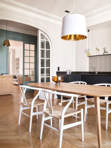 crown molding and trim ideas in Paris apartment