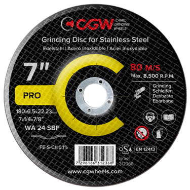 Grinding disc for stainless steel.