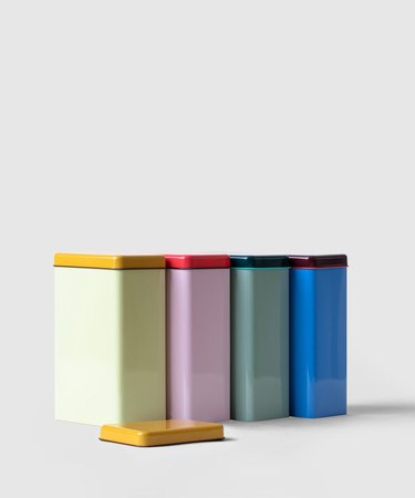 colorful tins