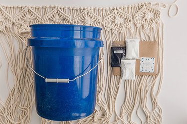 Here's what you'll need to dye your macrame wall hanging.