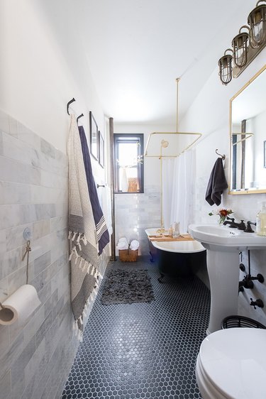 industrial bathtub shower combination with clawfoot tub