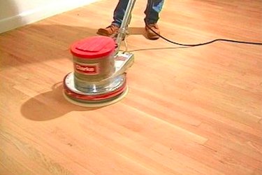 Floor buffing machine.