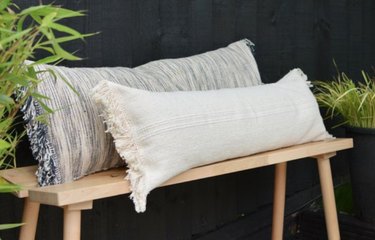 These rectangle pillows are an easy DIY decor project.
