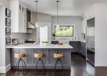 Luxury Black Kitchen with Distressed Cabinets