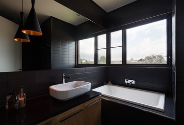 black bathroom