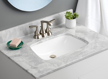 bathroom sink with cultured marble top