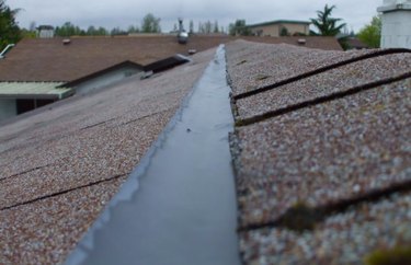 Zinc strip on roof.