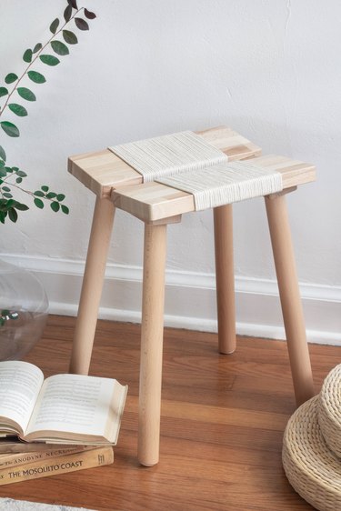 DIY woven rope stool