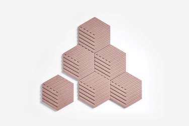 concrete coasters in pink from Areaware