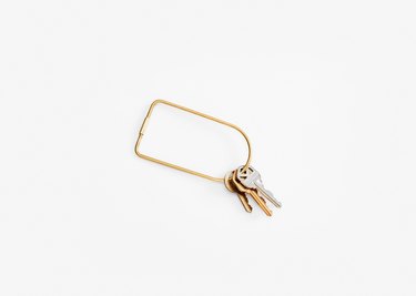 brass keyring with keys from Areaware