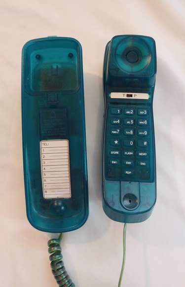 90s green motorola phone