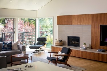 midcentury fireplace