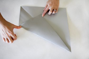 Folding paper to make Christmas star