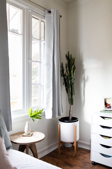 side table, planter and part of desk