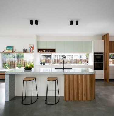 concrete kitchen floors in modern kitchen