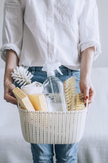 Group cleaners together in baskets