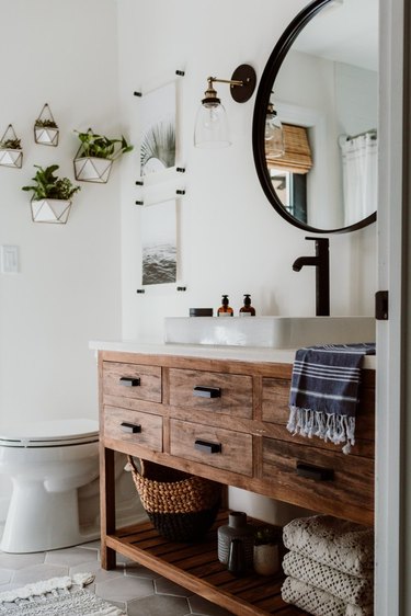 Industrial Style Bathroom Vanity - Kirker - Whatman Hardwoods