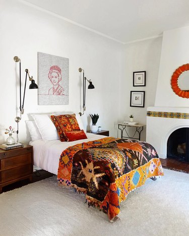 orange bedroom decor