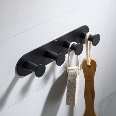 floating shower storage rack with hooks