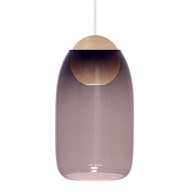violet glass pendant light