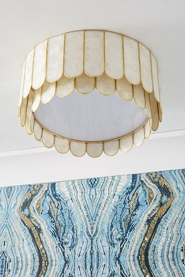 layered faceted flush mount