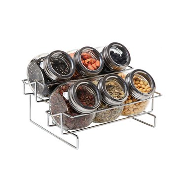 mygift jars and metal container rack