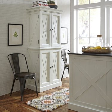 coastal inspired freestanding kitchen cabinet