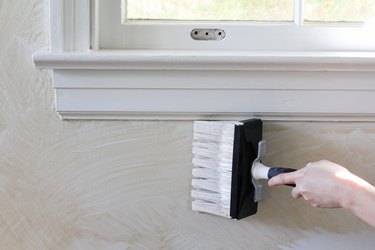 Painting limewash around window trim