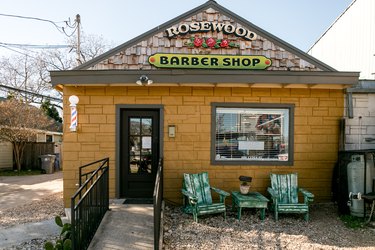 Exterior, the Rosewood Barbershop