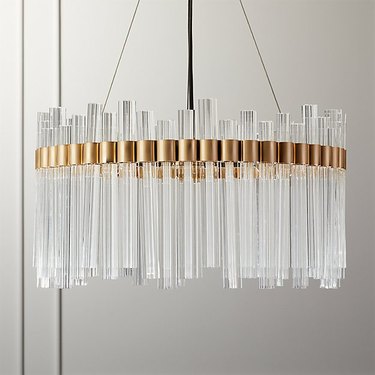drum lighting for dining room with glass crystals from CB2