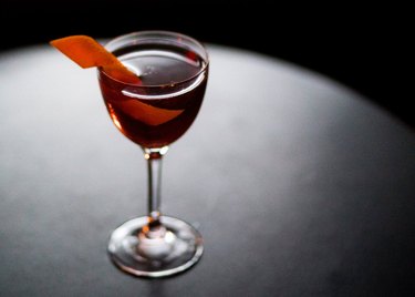 The Reverse Manhattan or Berretto Da Notte, a nightcap created by Ms. Newman.