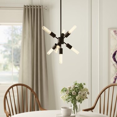 slim sputnik dining room chandelier