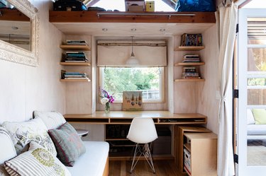 Sol Haus Design tiny home desk and couch