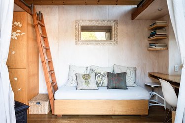 Sol Haus Design tiny home living area with couch