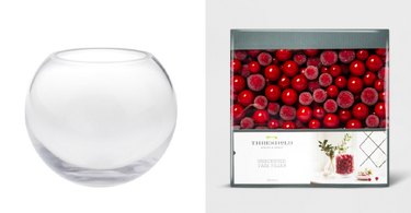 Round Vase and Red Filler Berries